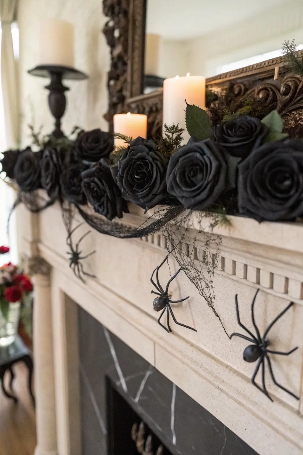 An enigmatic mantel decoration for Halloween.