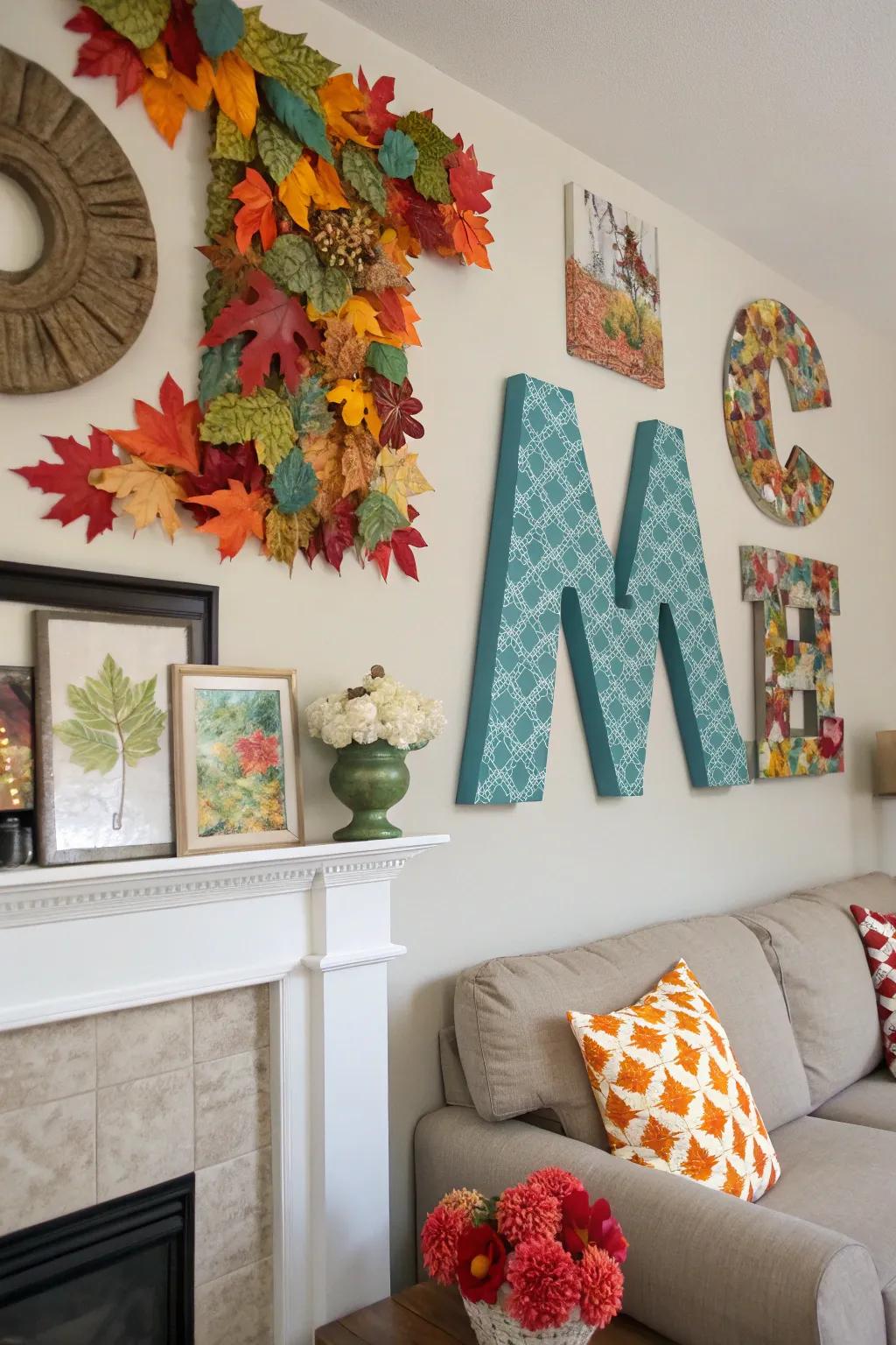 Seasonal letter decor keeps things fresh and vibrant.