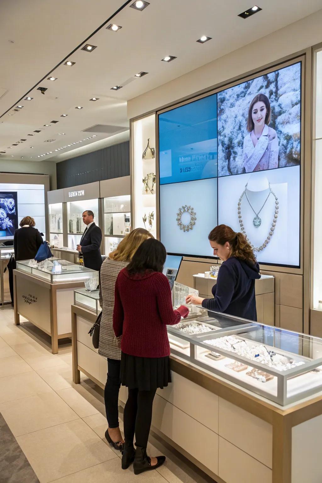 Technology blends with classic displays.
