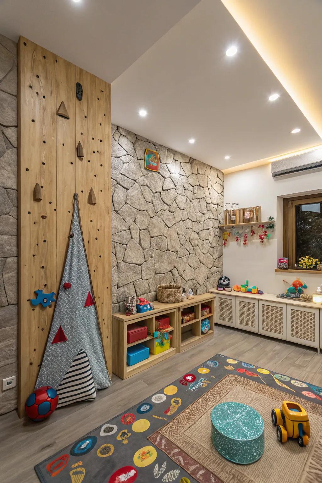 Earth tone textures bring the outdoors inside.