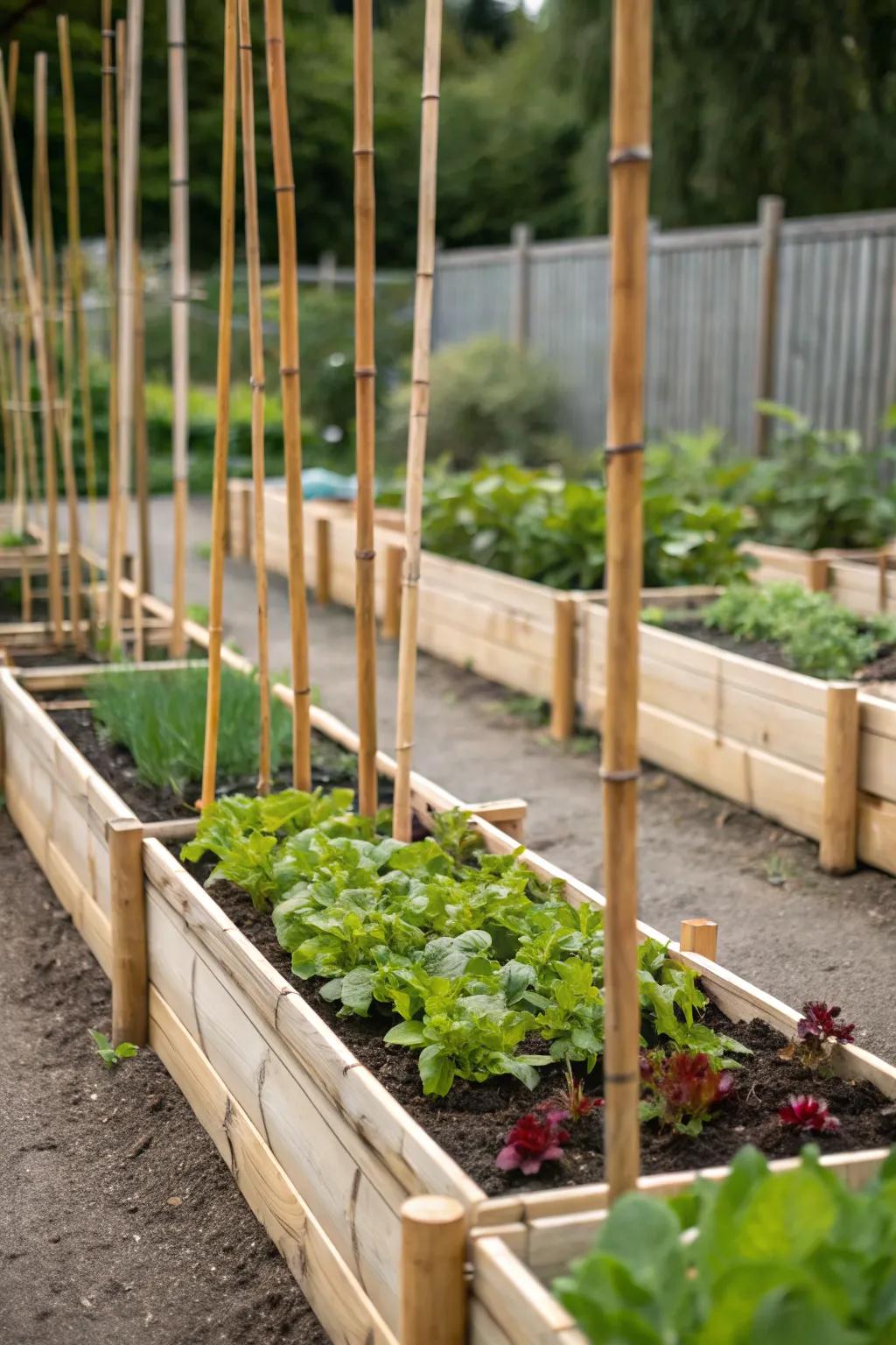 Cane provides an eco-friendly, simple design for raised beds.