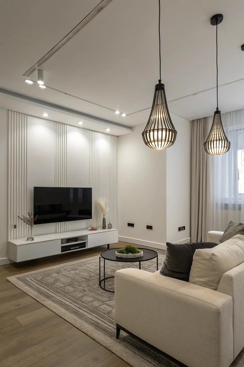 LED fixtures with a minimalist design for a tidy appearance.
