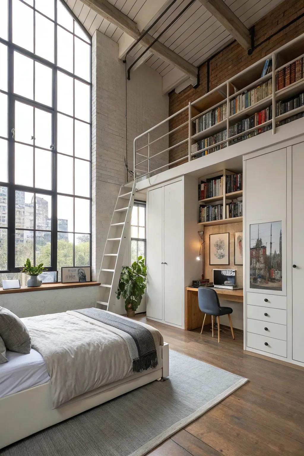 Maintain tidiness with built-in storage.