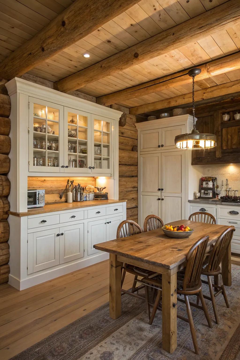 Smart concealed cabinets improve storage while maintaining a smooth style.