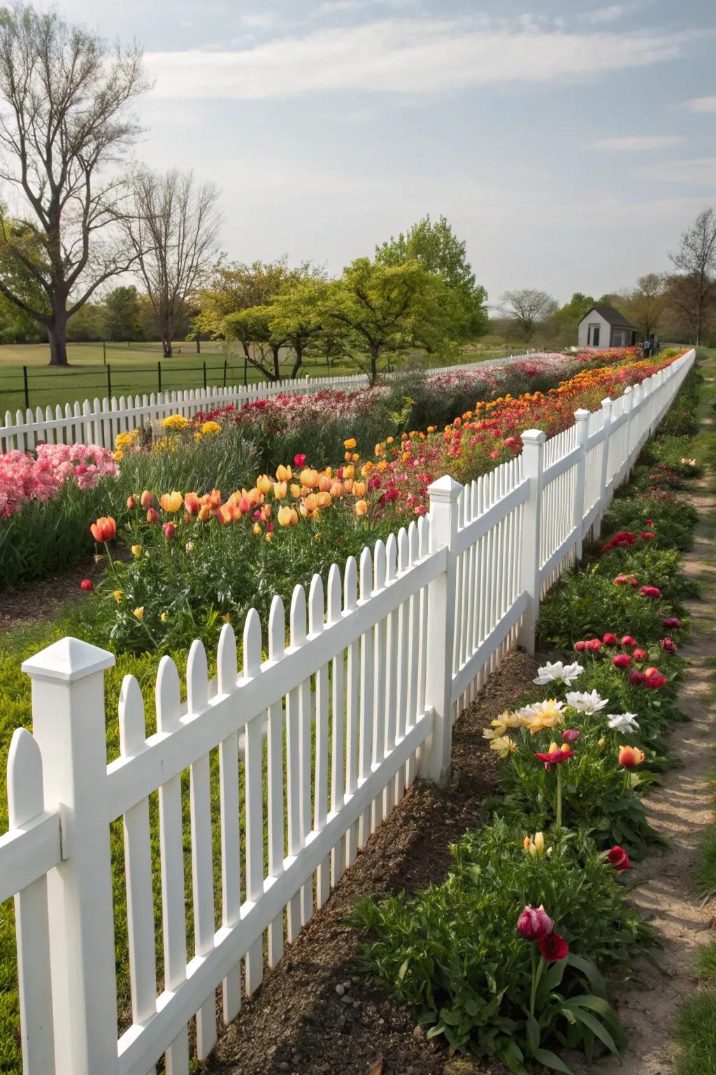 Add timeless charm with a classic picket fence.