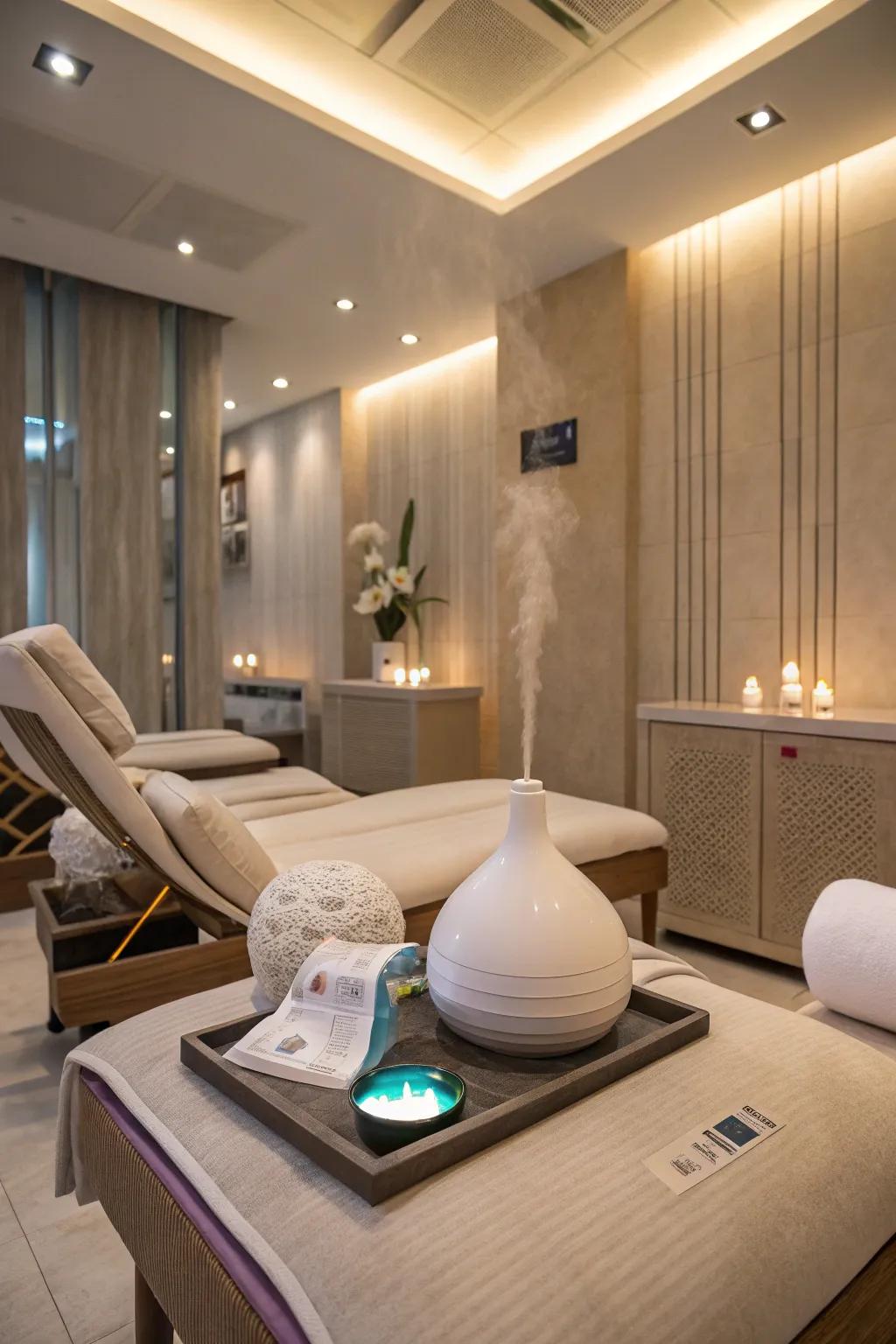 Engage the senses with soothing aromas and sounds.