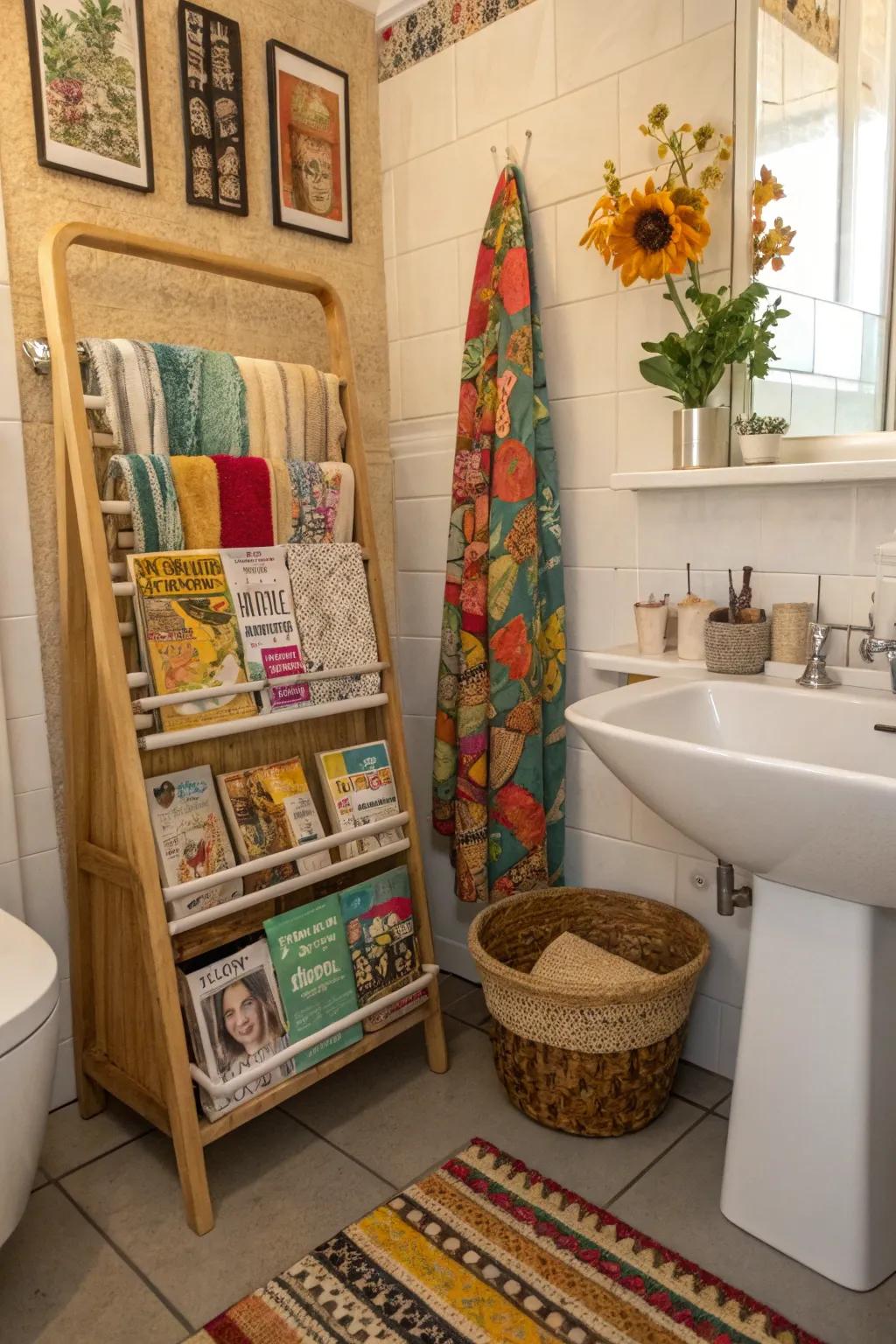 Eclectic racks provide a showcase of your personal style.