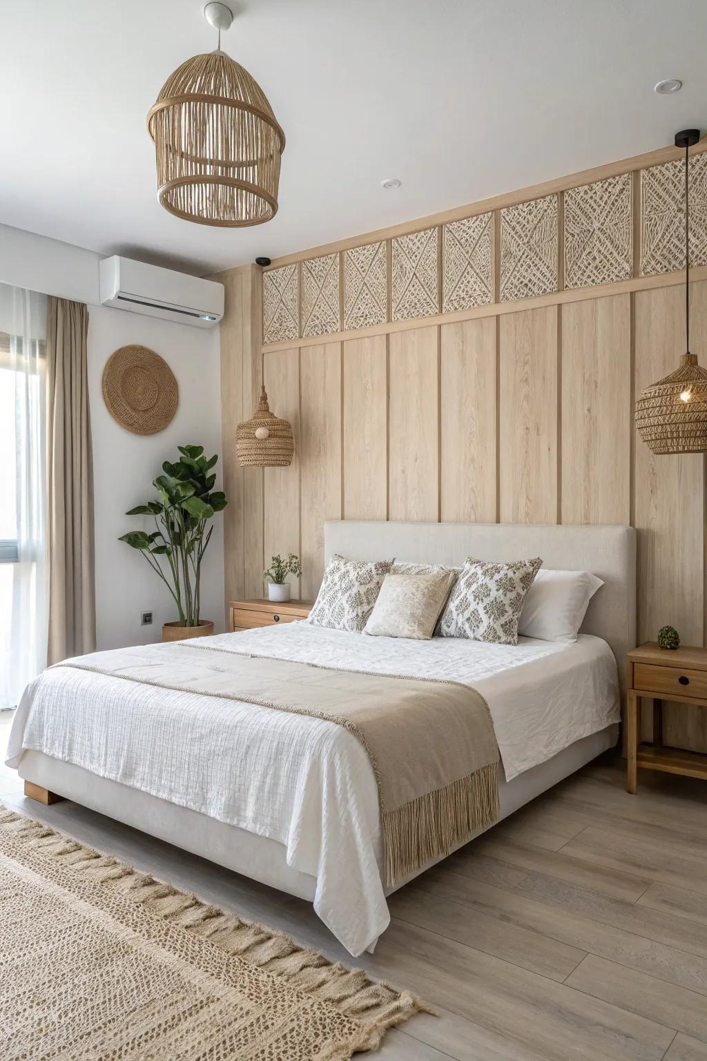 Simple style creates a clean and tidy bedroom feel.