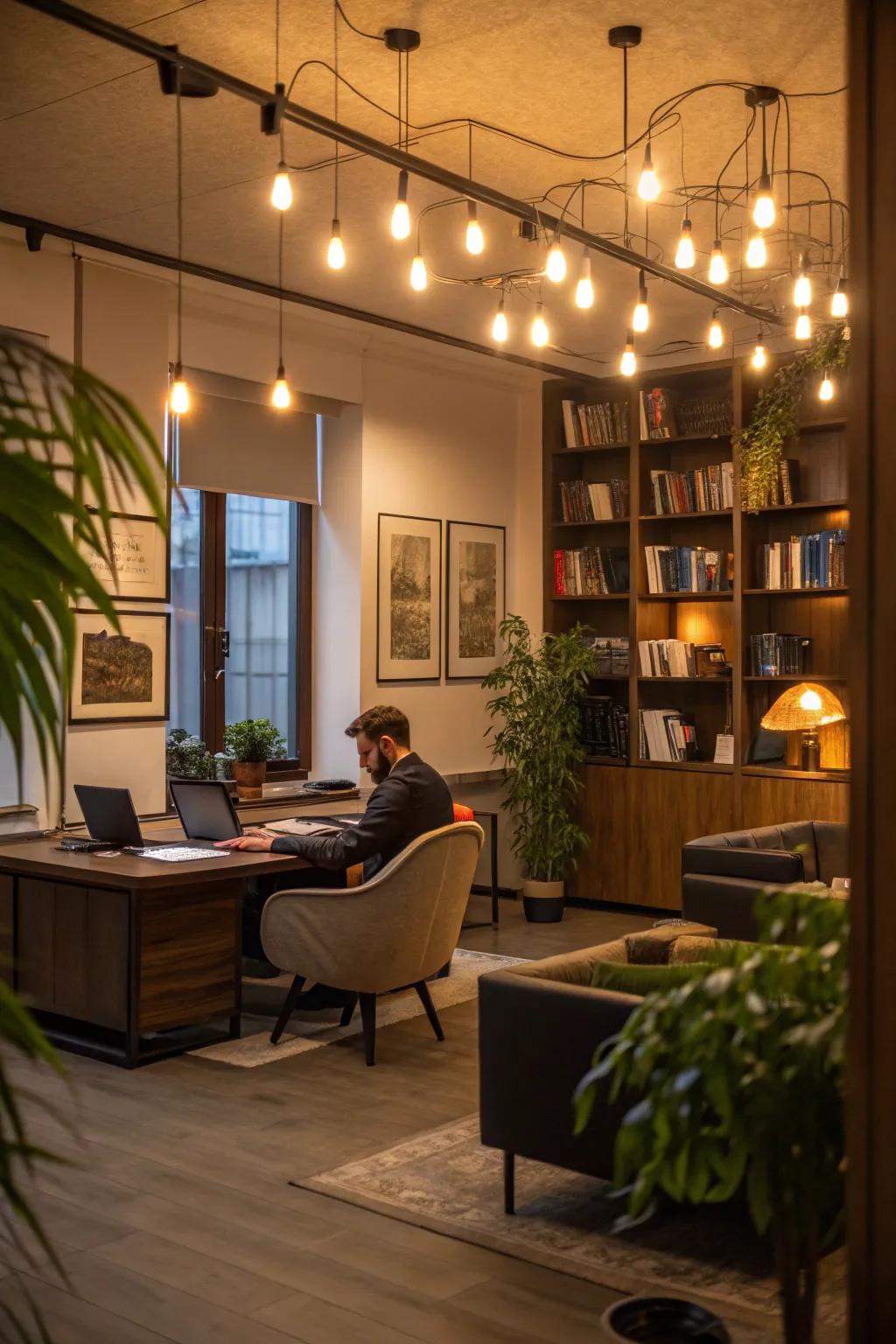 Ambient lighting enhances the mood and usability of your office.