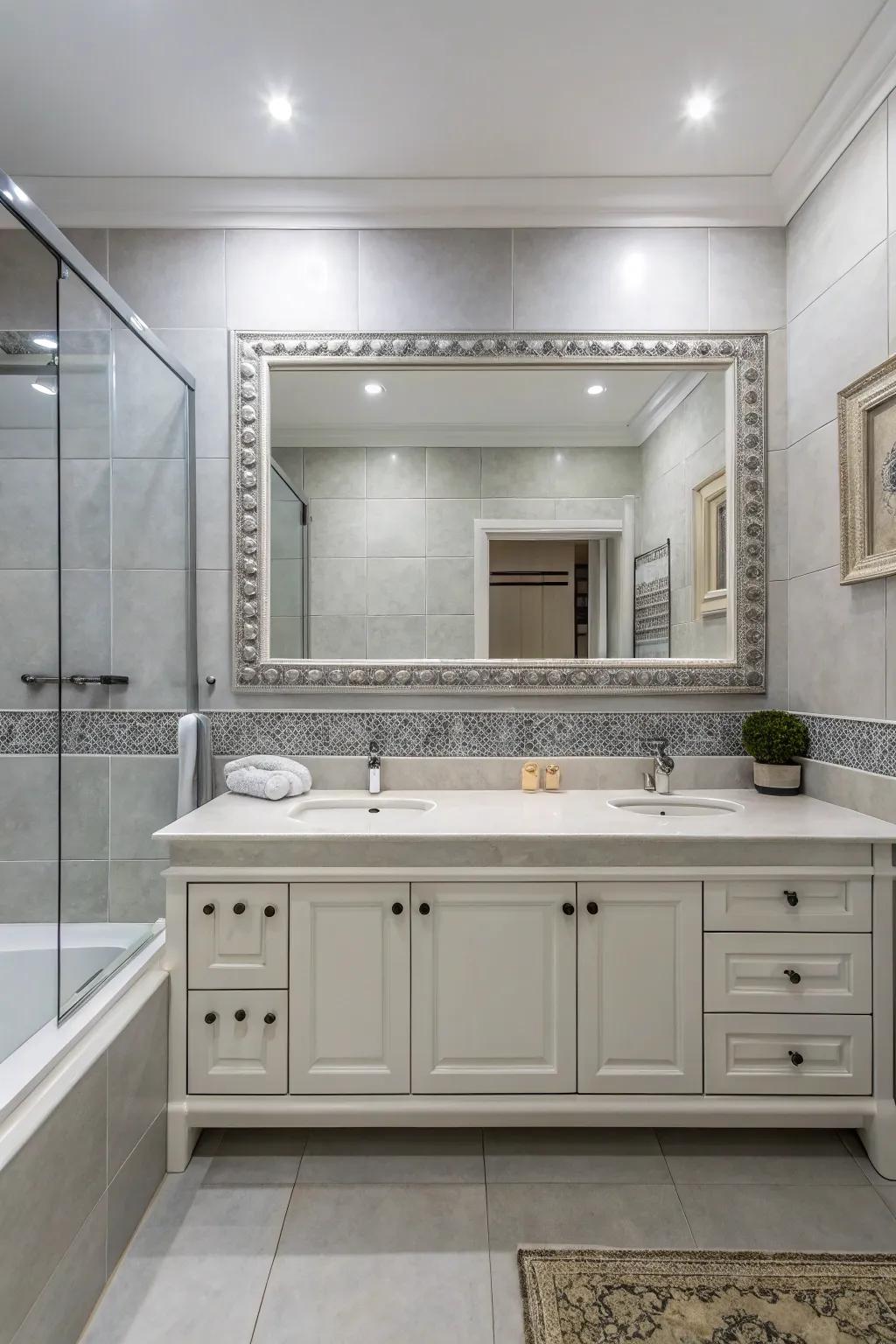 Mirrors amplify light and area, crafting an expansive feel.