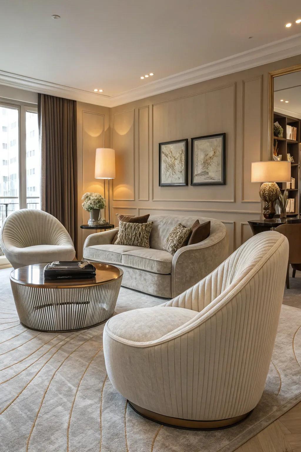 Natural shapes offer a softer, more inviting atmosphere.