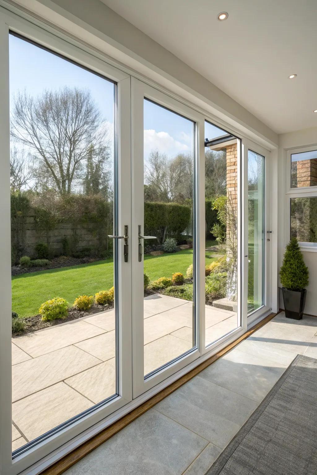 Energy-conserving doors for a cozy, earth-friendly house.