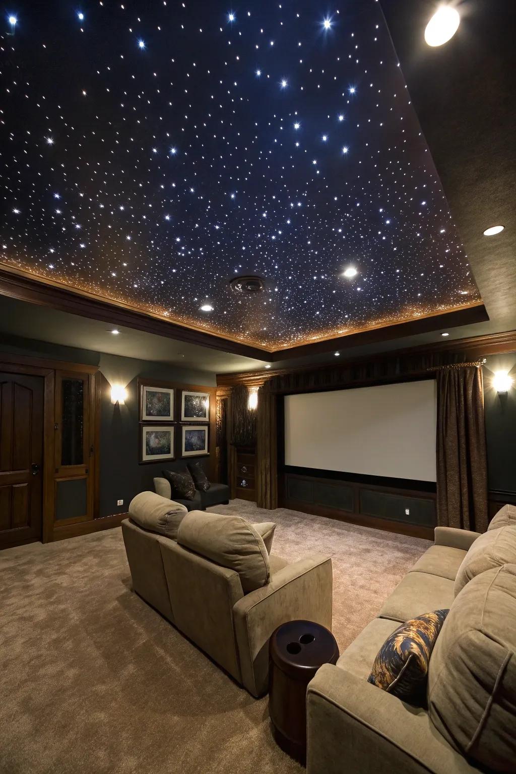With an artificial star ceiling, add a hint of enchantment to your viewing area.