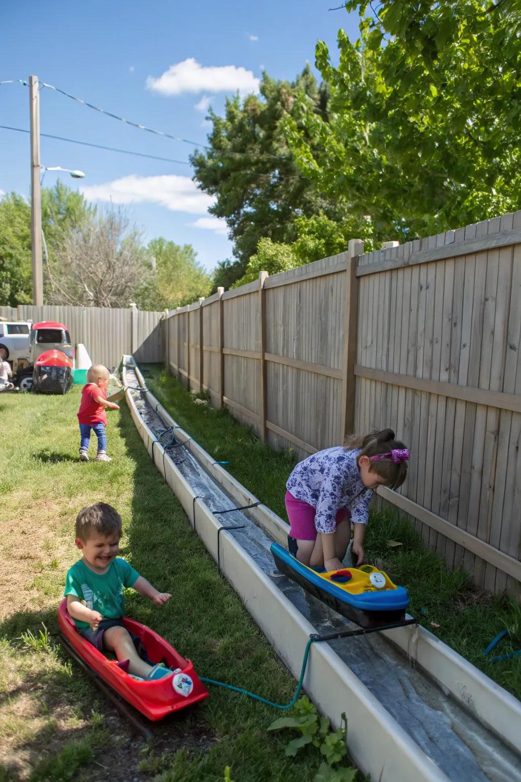 Gutter races provide thrilling boat adventures.