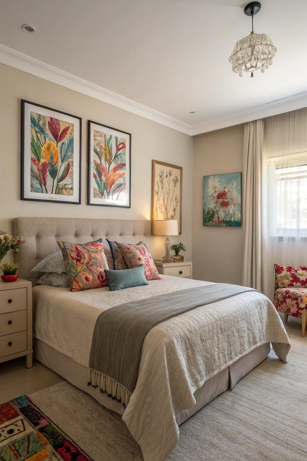 A color splash can inject vibrancy and personality into your bedroom.