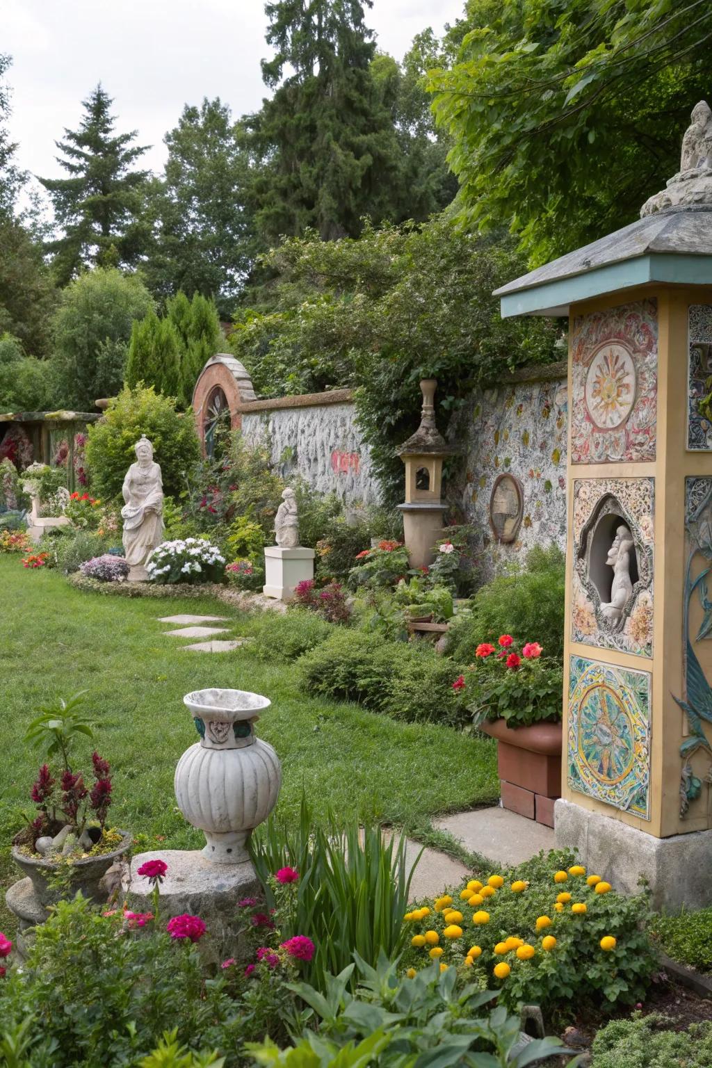 Outdoor art pieces add character and a unique flair to your garden.