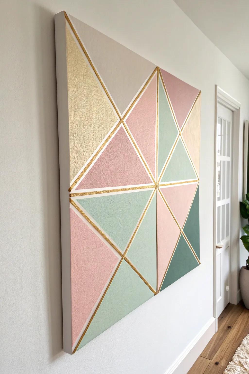 Elevate your setting with stylish geometric canvas design&mdash;where modern artistry complements natural splendor.