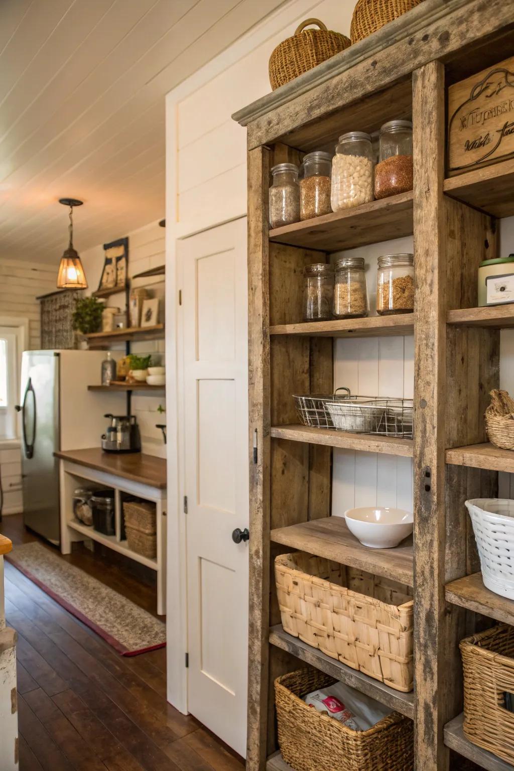 A farmhouse ambiance brings warmth and character.