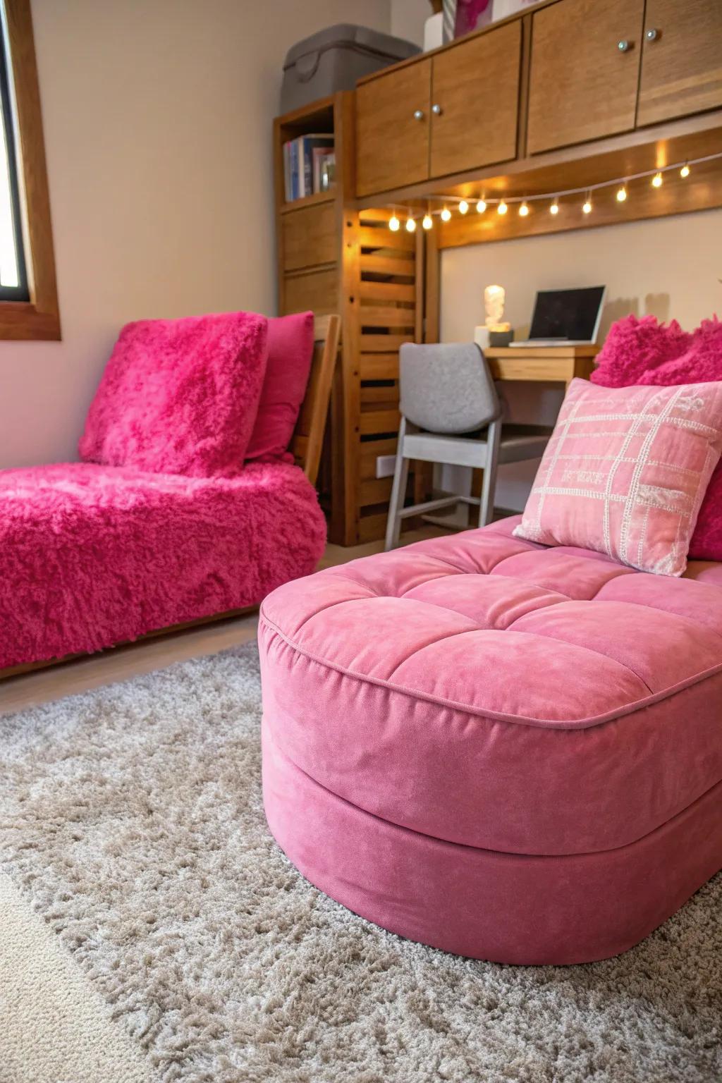 Tactile items enrich the sensory experience of your room.