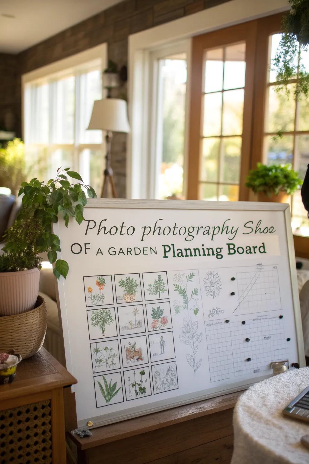 Plan your garden with a whiteboard planting schedule.