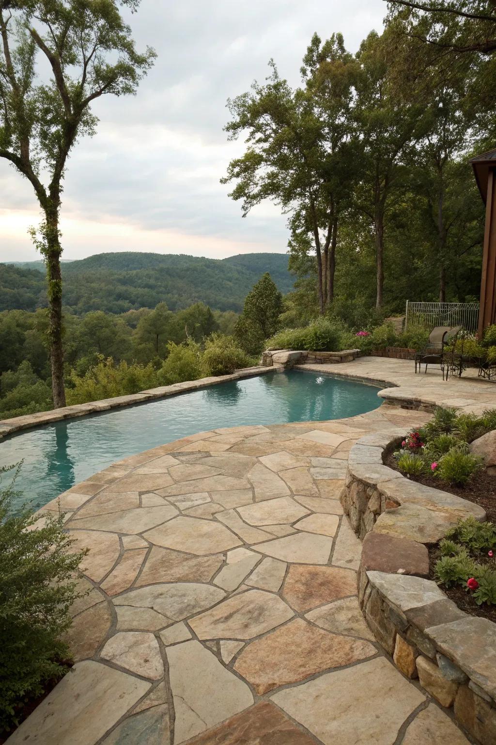 Natural stone textures for timeless elegance.