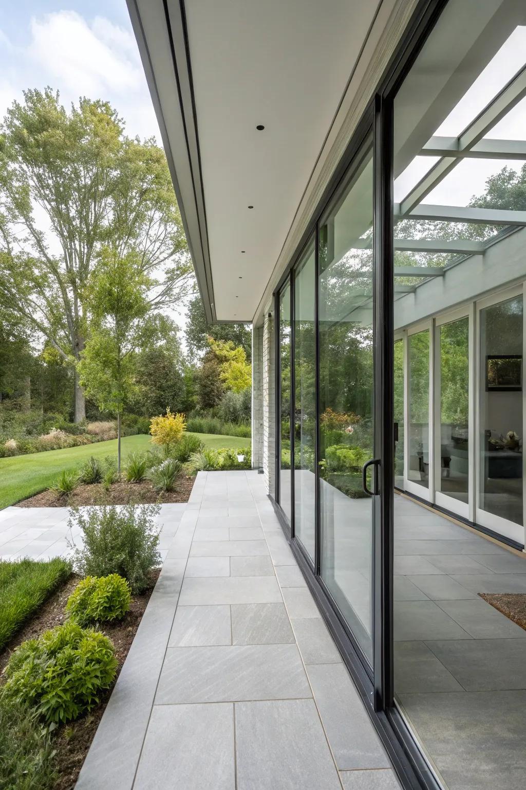 Refined modernity offered by clear sections.