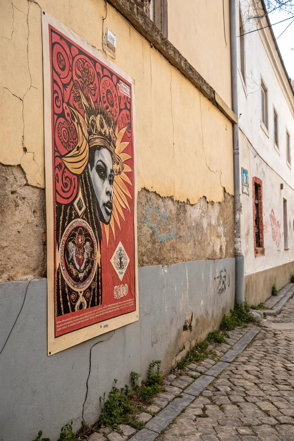 Handmade posters provide a personal flair to your decor.