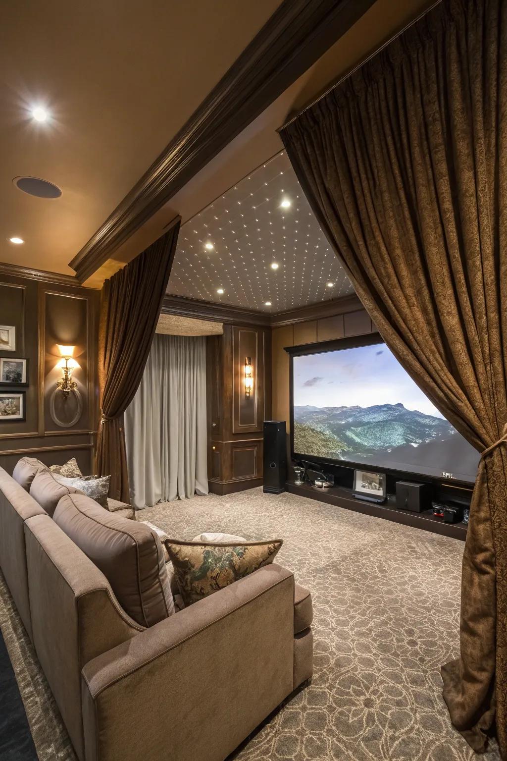Curtains add elegance and improve light control.