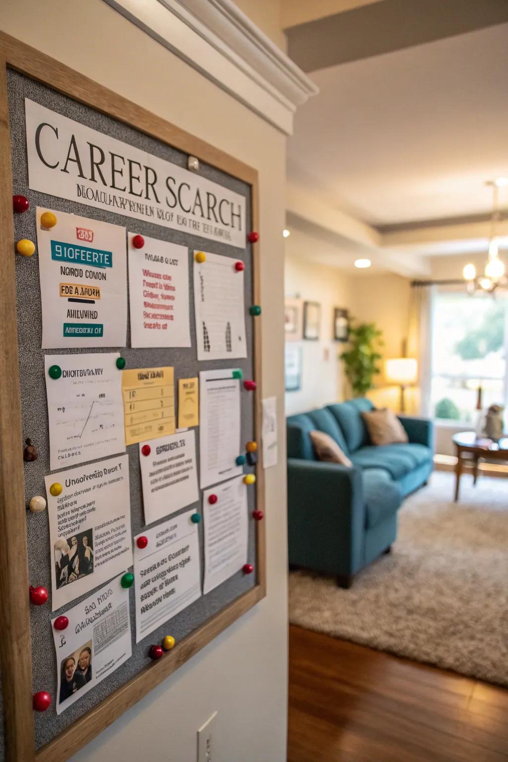 A bulletin board that offers professional advice and career growth.