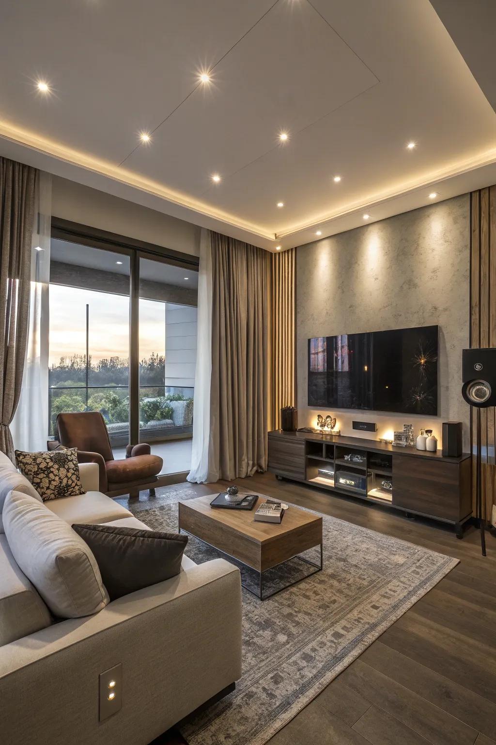 Technology fits into the room without disrupting the style.