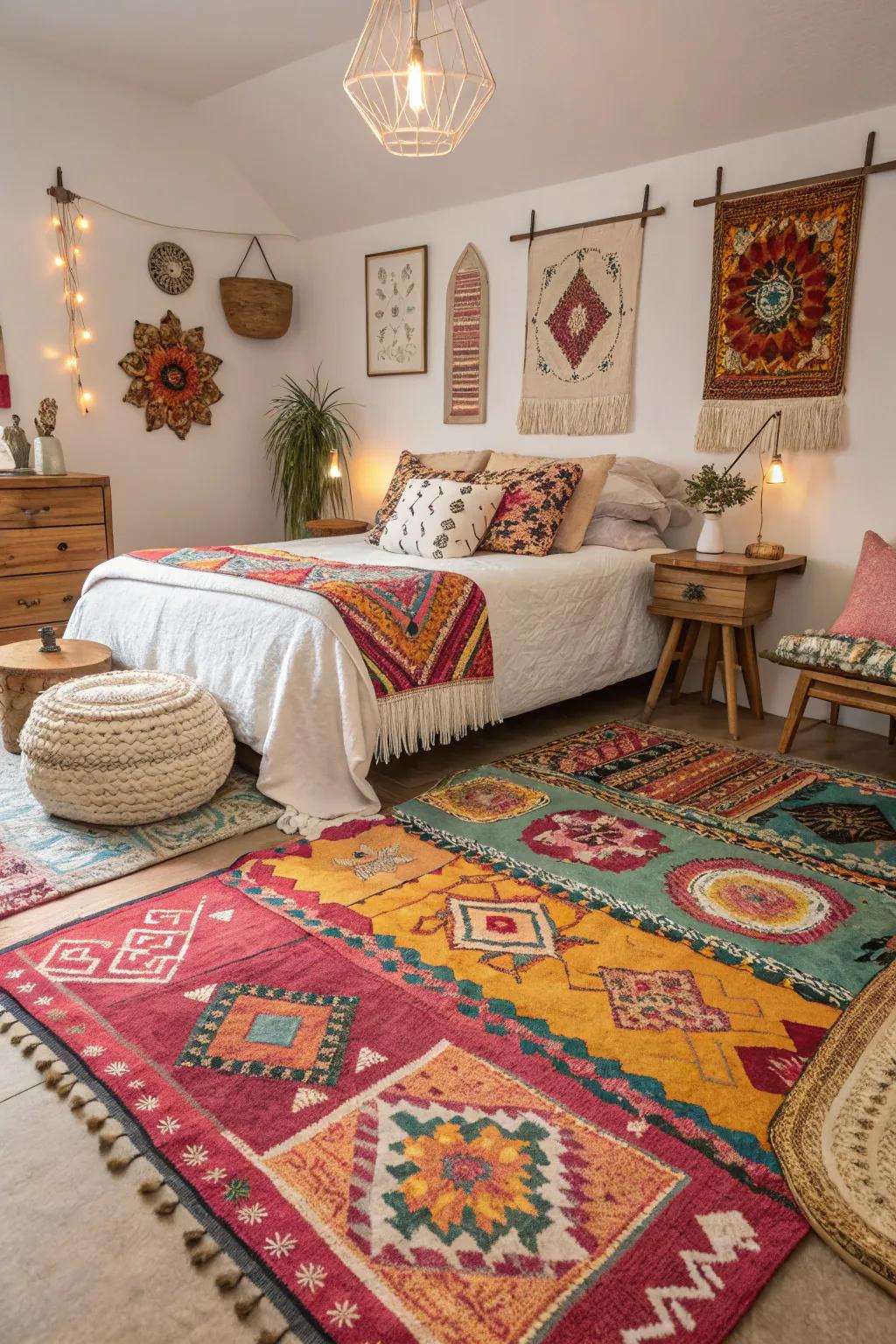 Eclectic rug styles bring vibrancy and personality to your space.