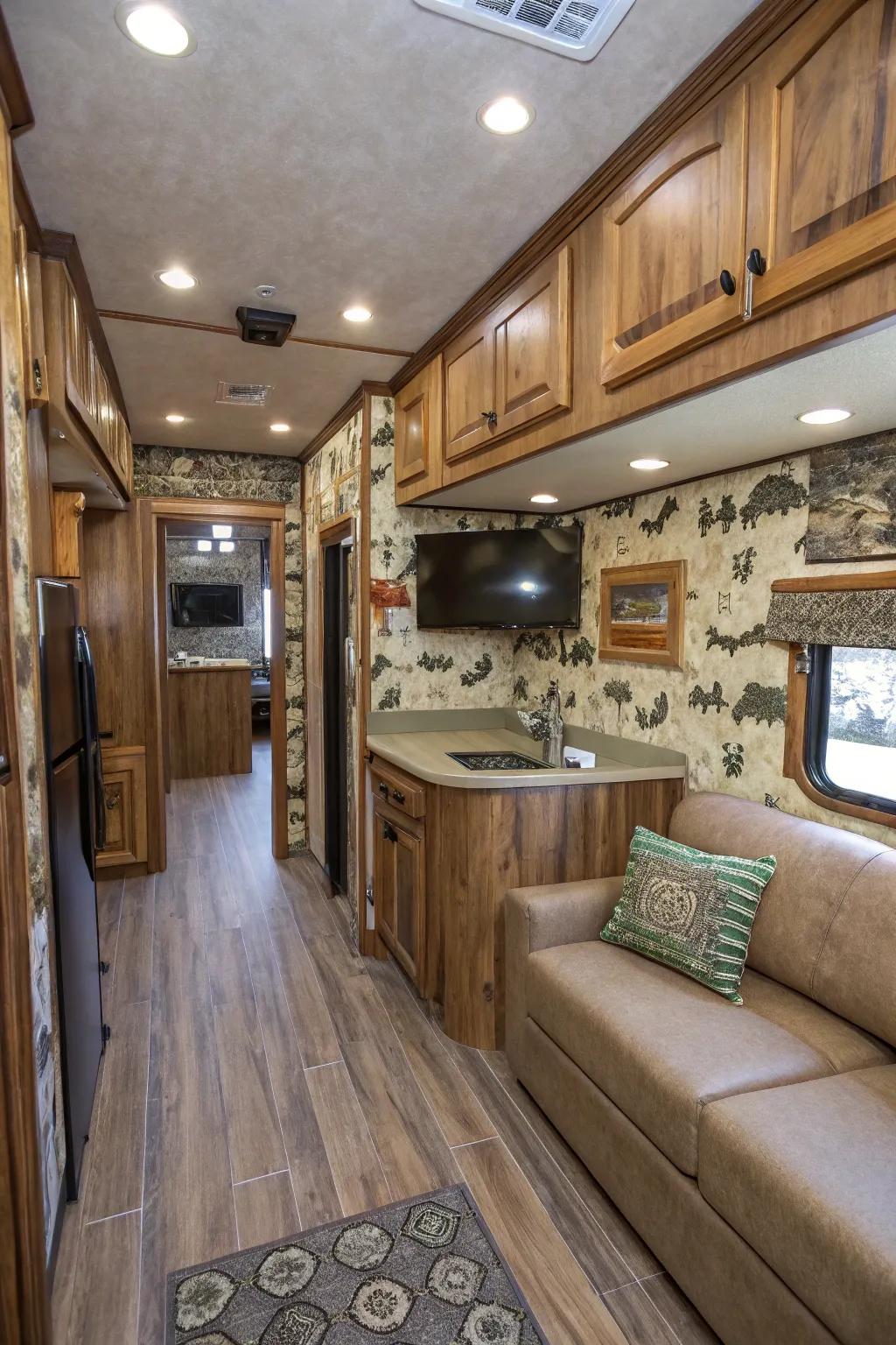 Peel-and-stick patterns remain versatile and simple to utilize.