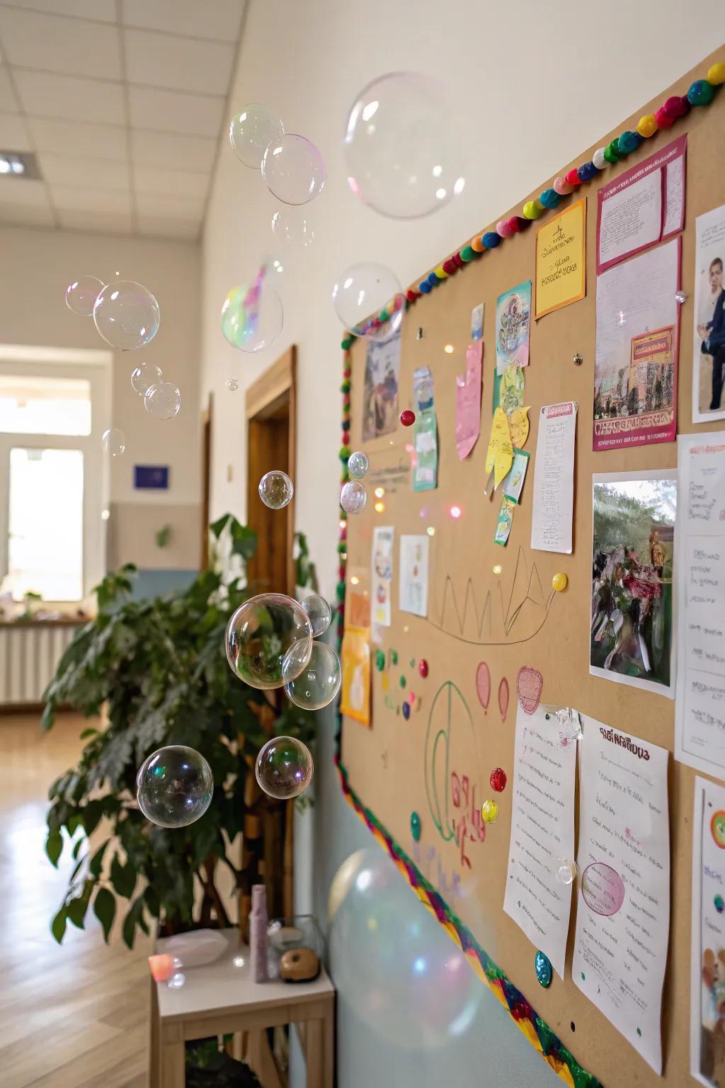 Infuse a joyful ambiance with a bubble-inspired festivity.