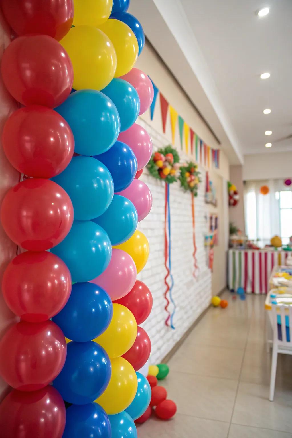 Air-filled spheres bring a celebratory, cheerful spirit to your selfie corner.