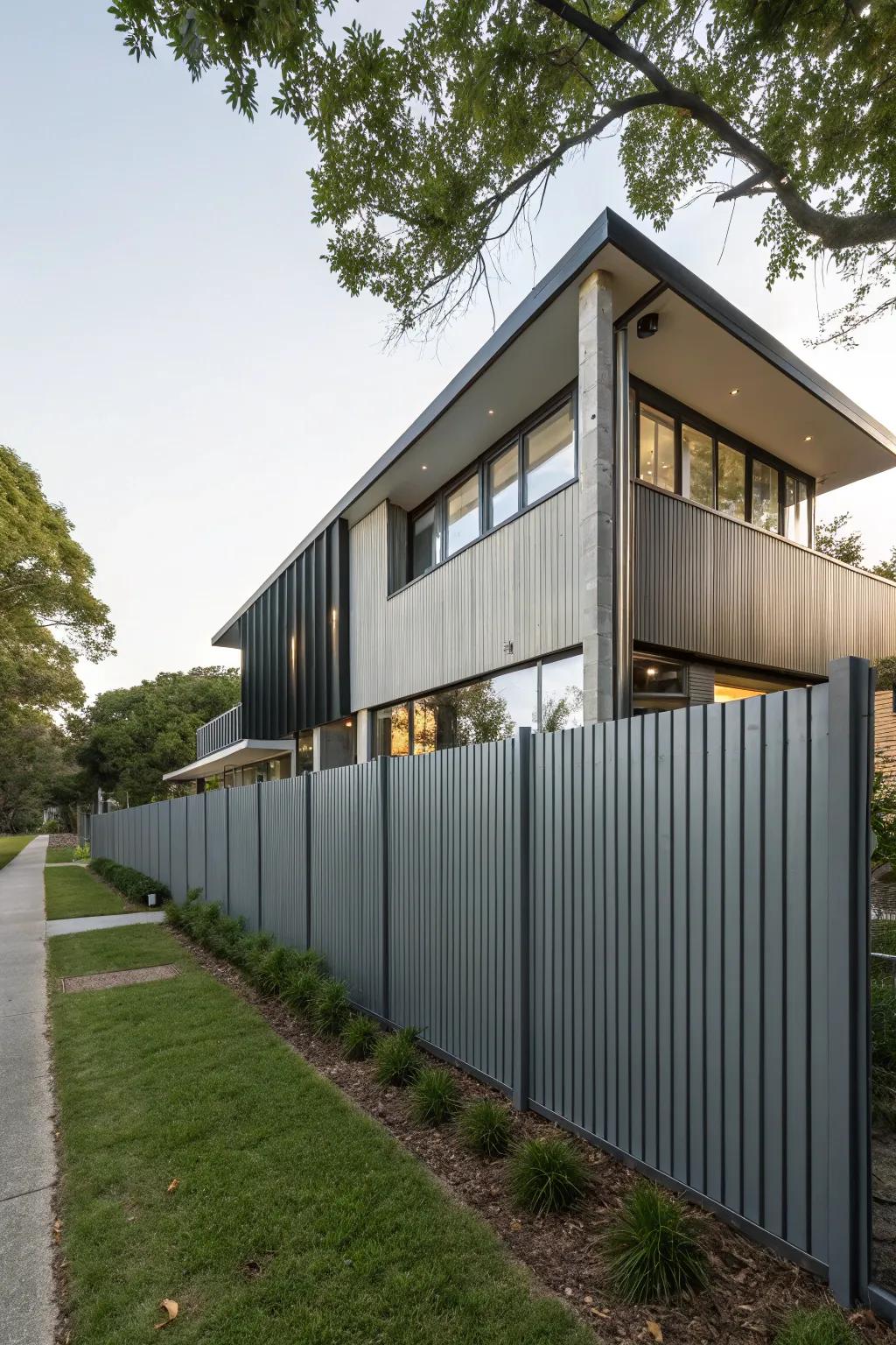 Elevation variations add dynamic interest to your fence line.