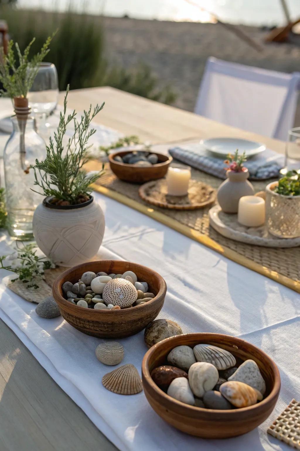 Nature-inspired elements bring the feeling of the outdoors inside.