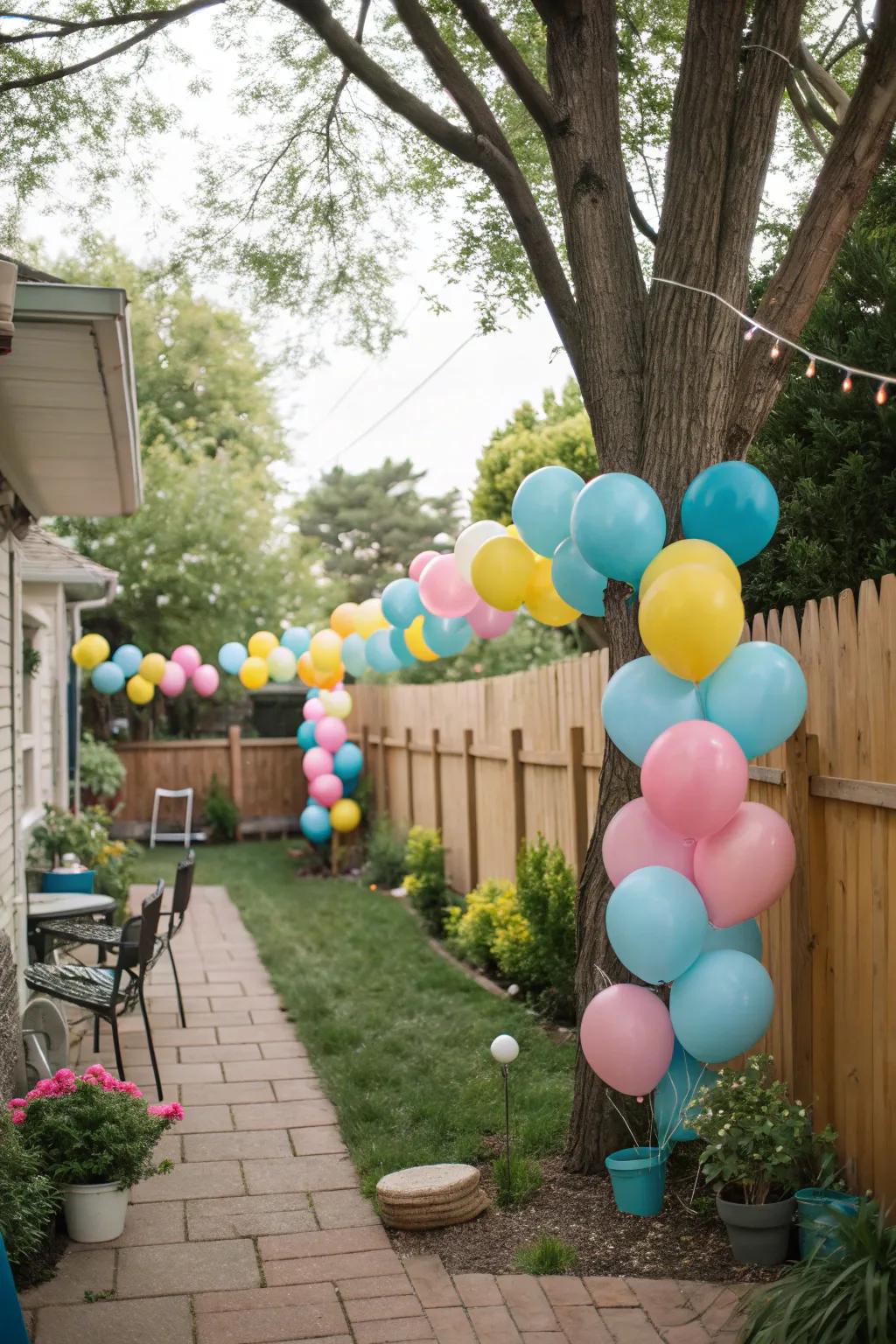 Vibrant festive decorations adding fun