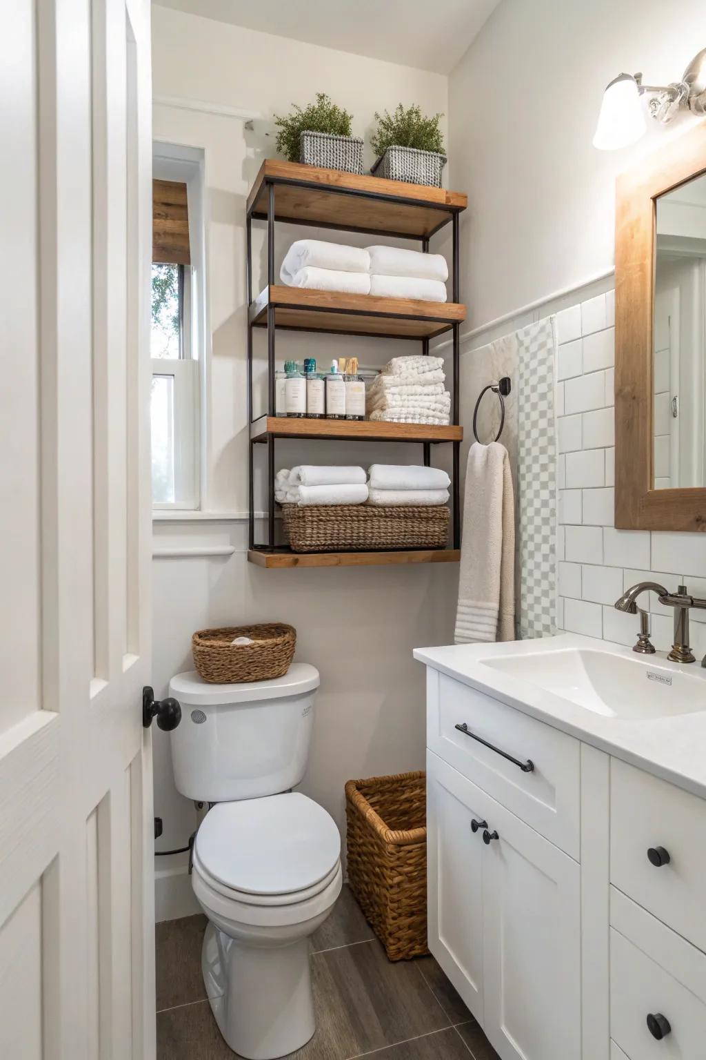 Ledge shelves give a smooth and modern way to store things.