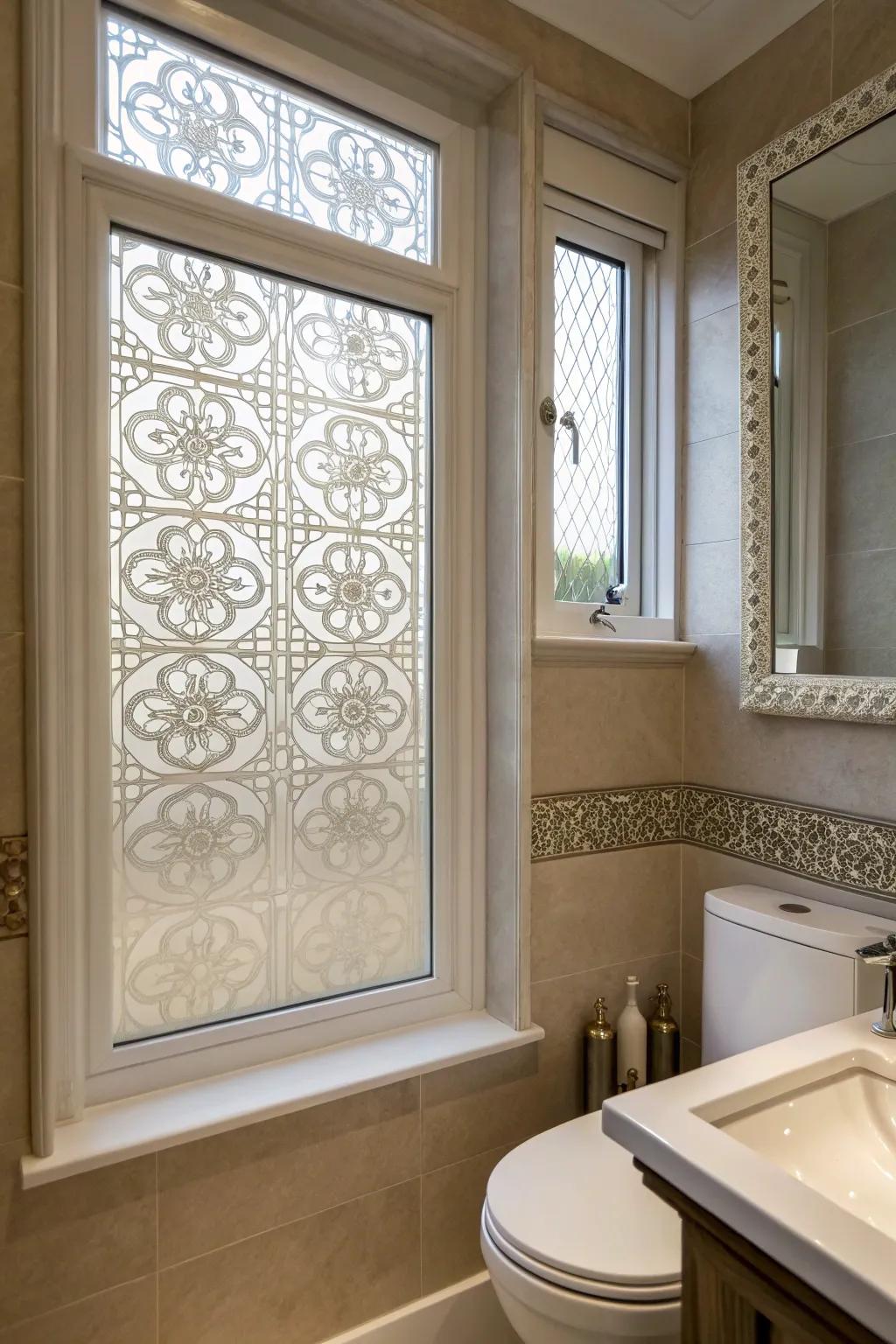 Window coating offers style and seclusion.