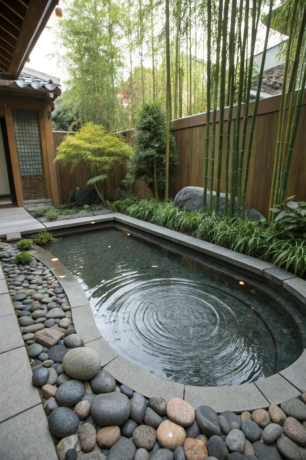 Find peace using a Zen garden spool pool.