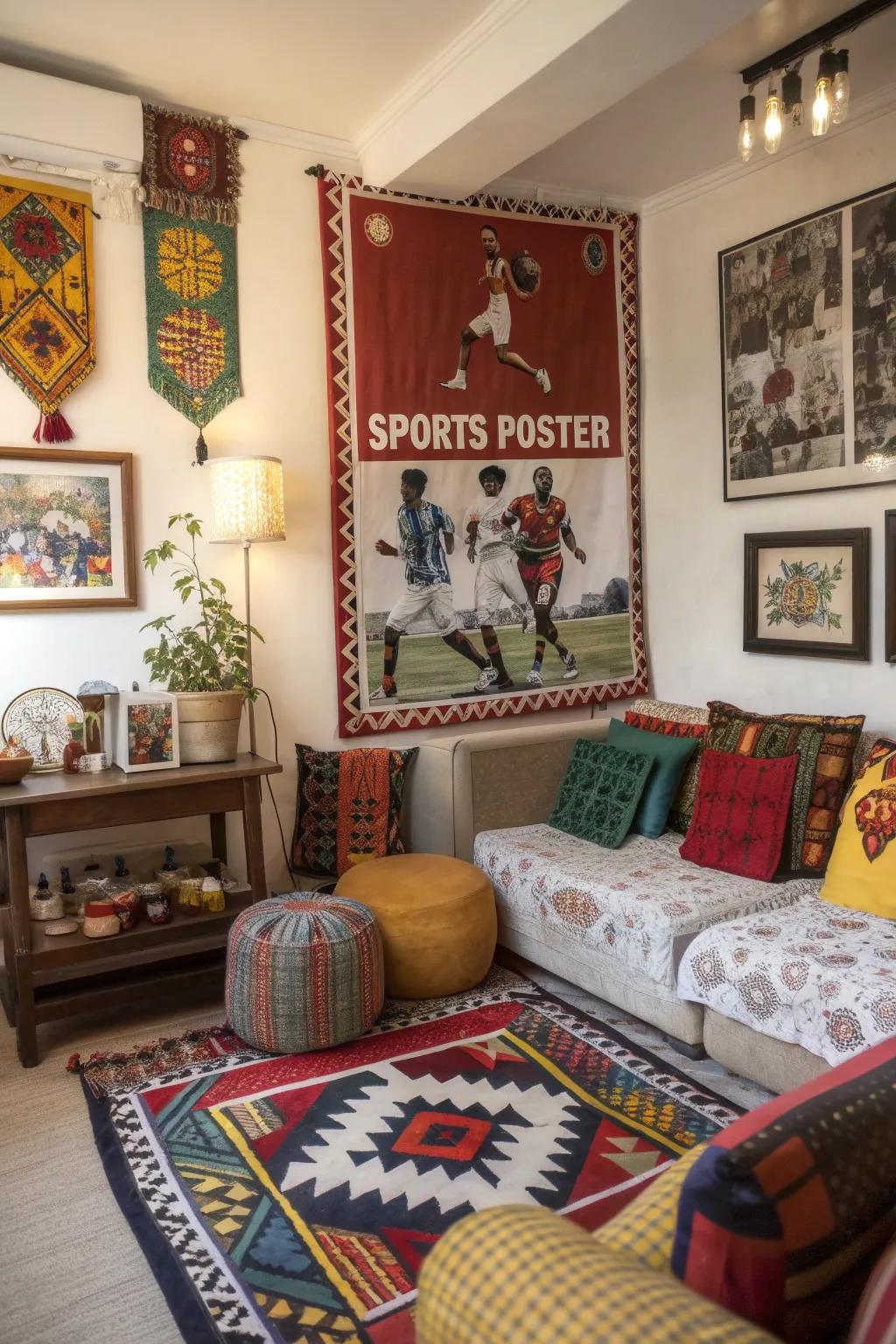 Celebrate diversity with cross-cultural sporting combination visuals.