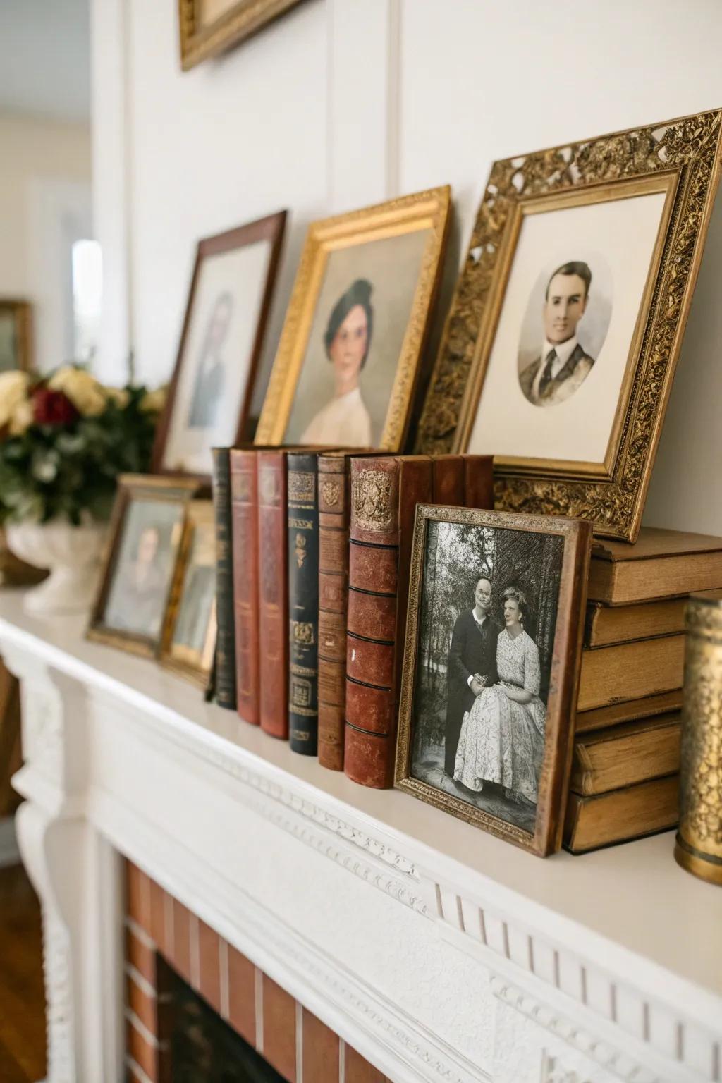 Timeless relics lend character and charm to your springtime mantel.