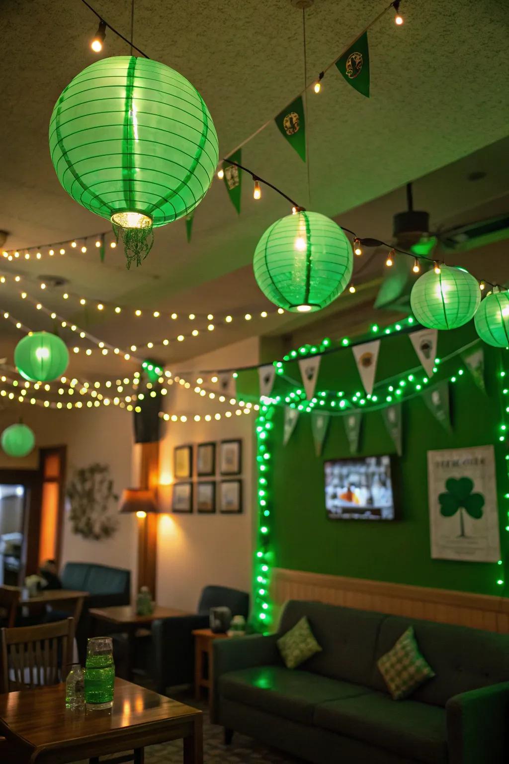 Define the mood using captivating green illumination that transforms your space.