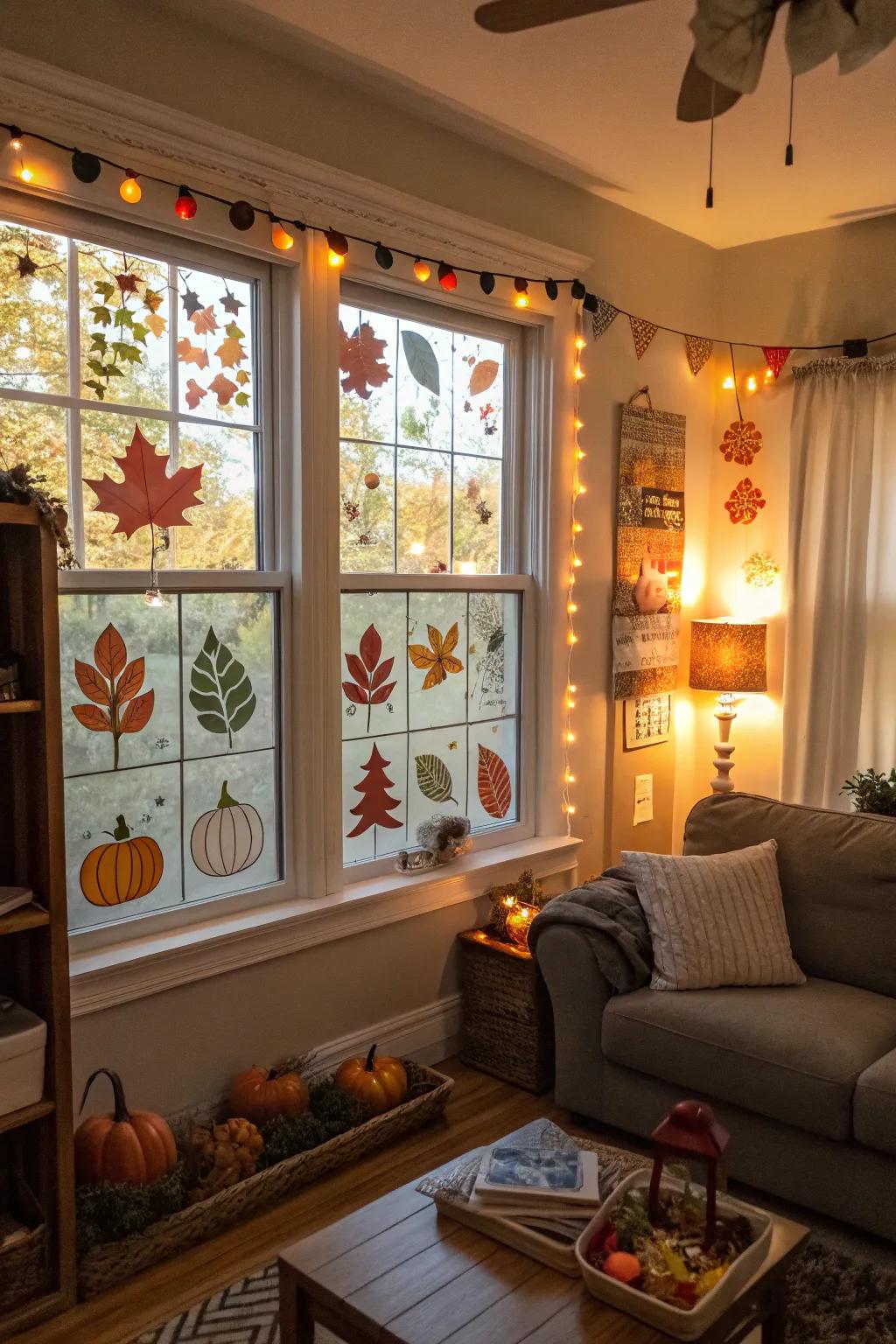 Keep your decor vibrant by updating stickers with the seasons.