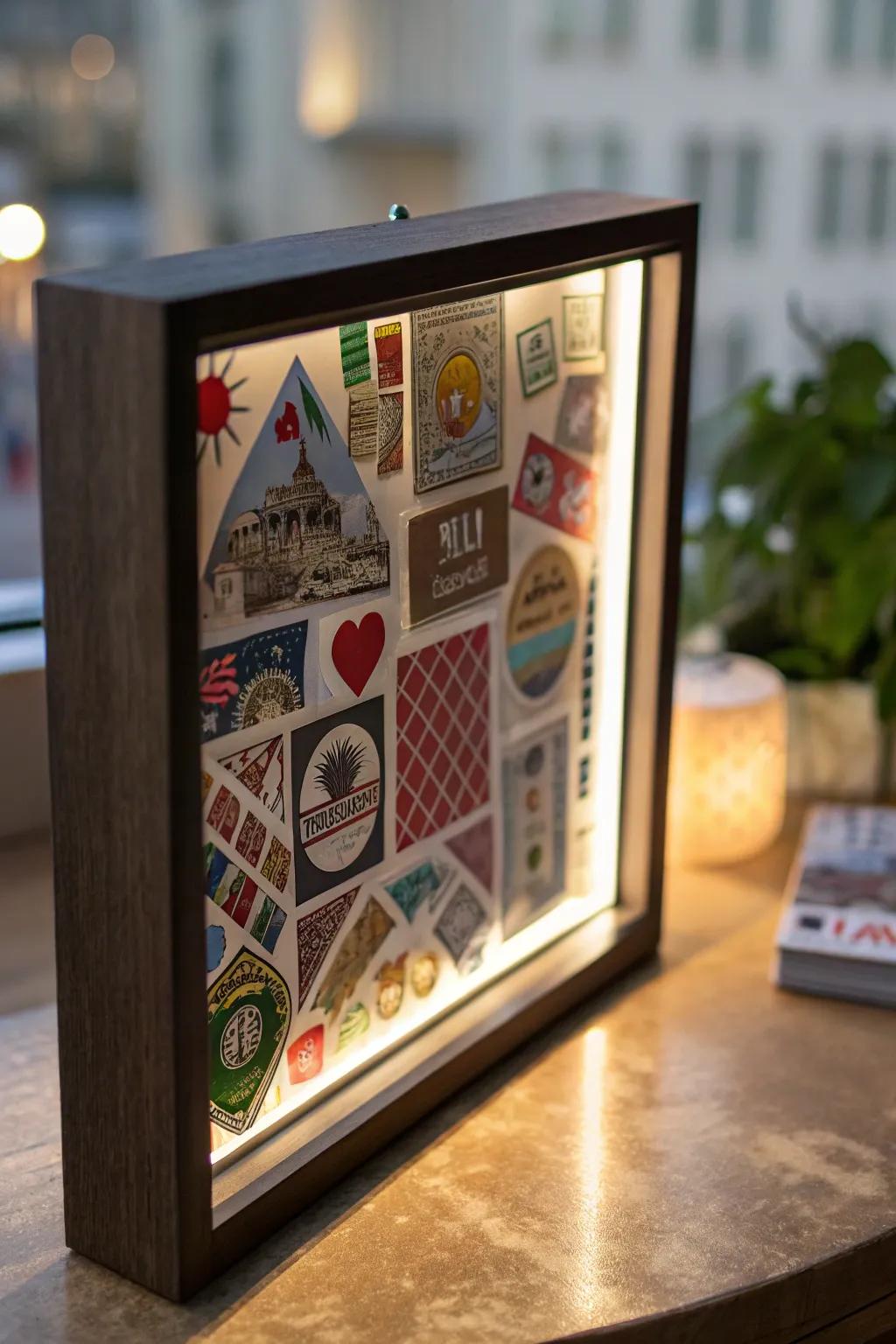 Add depth to your display with a shadow box.