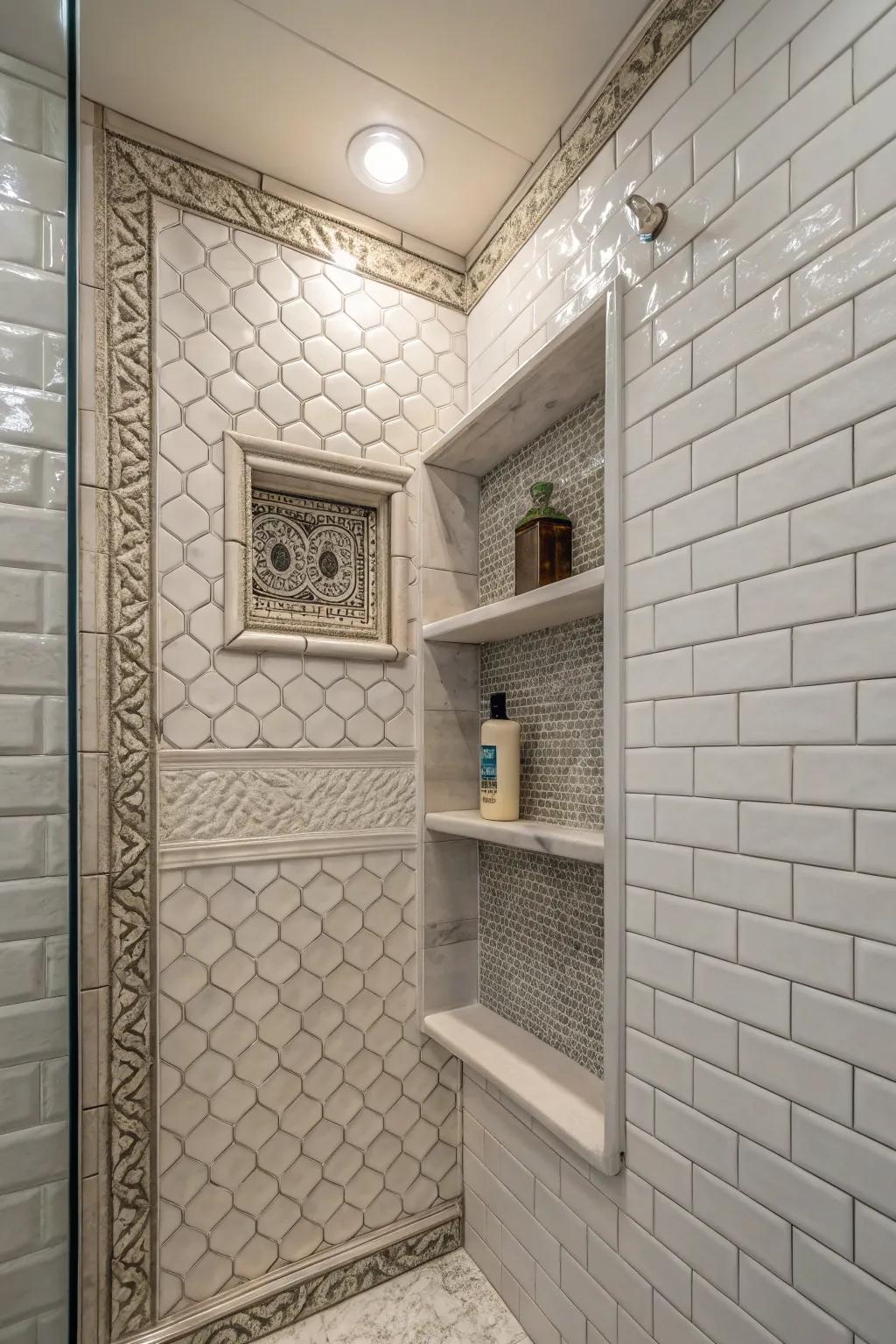 A textured niche imparting added depth.