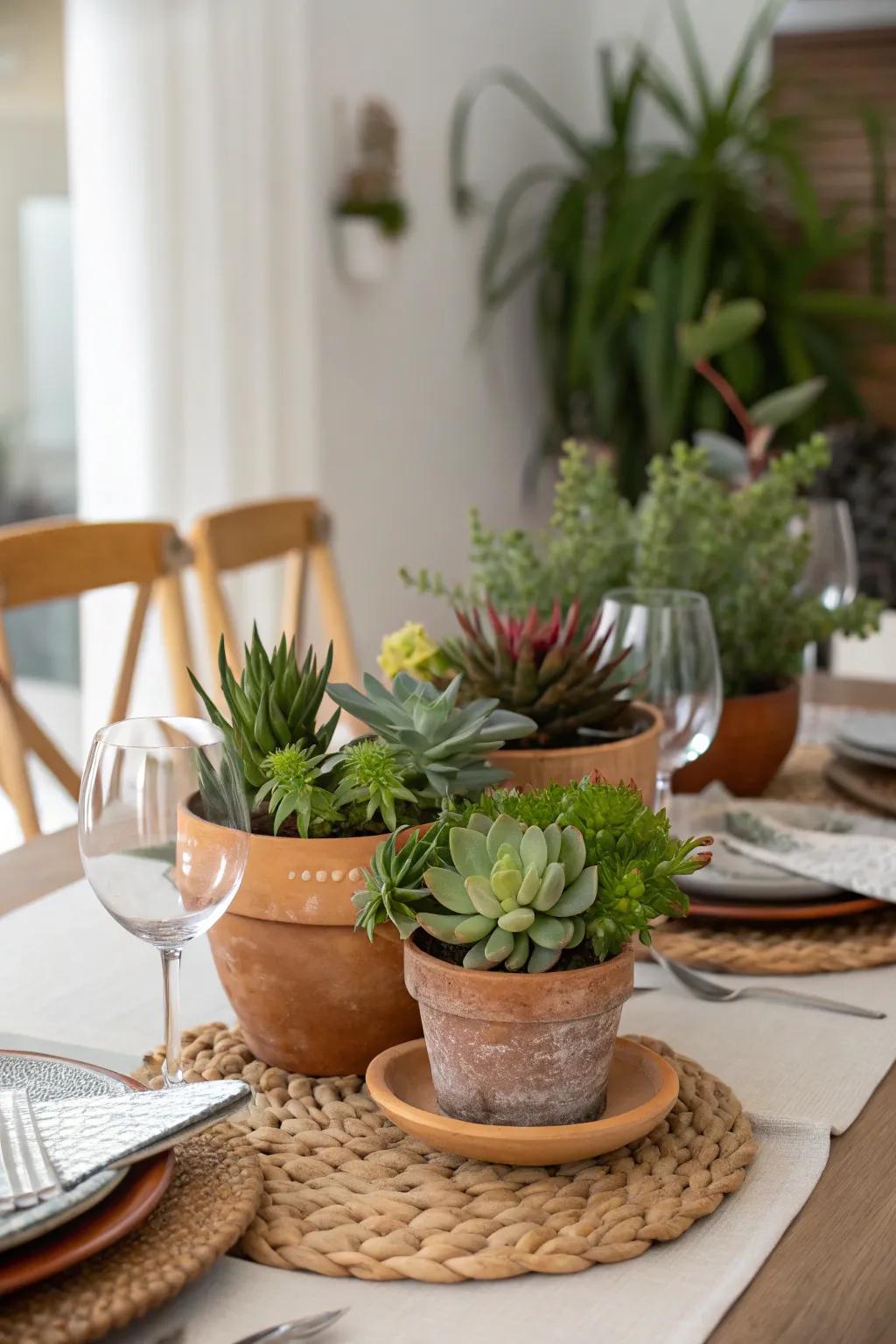 Botanical touches bring freshness and life to your table.