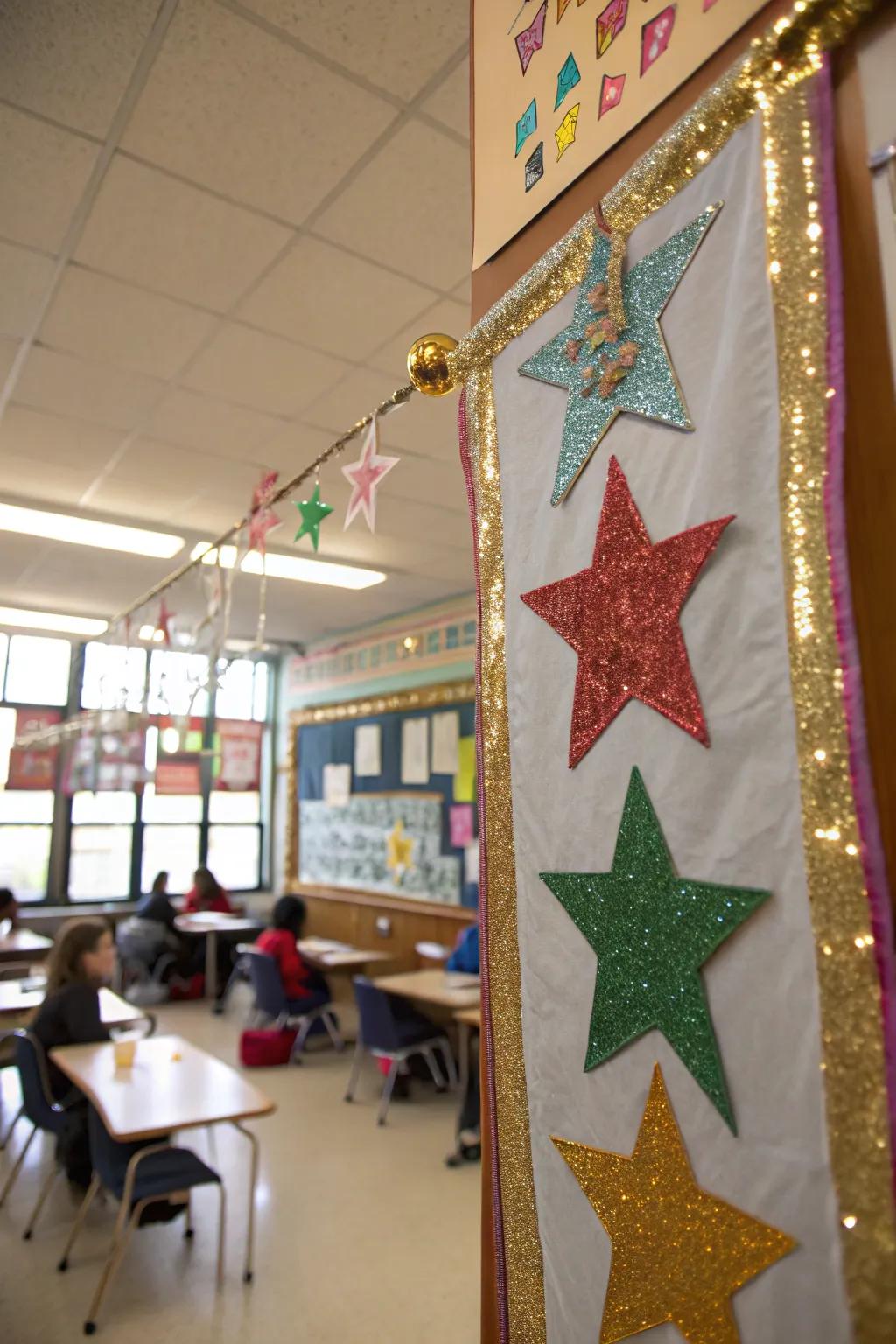 A magical star-themed banner celebrating teachers as stars.