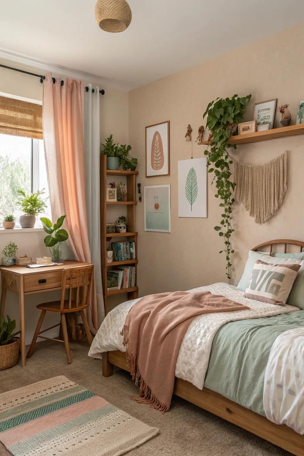 Natural colors bring a room natural serenity.