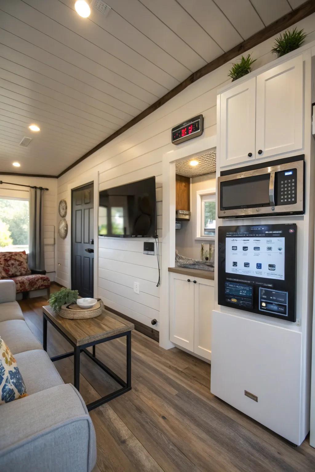 Smart technology adds efficiency and comfort to tiny homes.